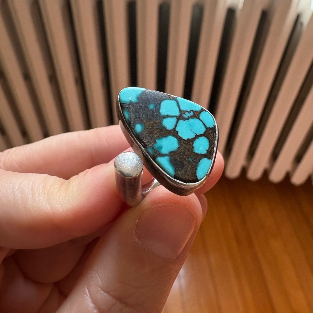 Turquoise and Silver Statement Ring